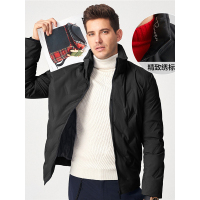 【自营】杰米克 男士羽绒服立领压印纹理保暖舒适外套男