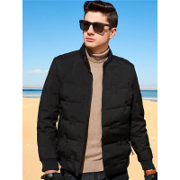 【自营】杰米克 压胶保暖男士羽绒服时尚立领百搭休闲纯色外套男