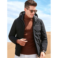 【自营】杰米克 一件三穿可拆卸羽绒服男连帽防风男式短款羽绒服