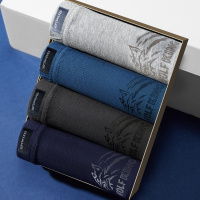 七匹狼【100%棉+】冚头男式平角青年男士纯棉内裤男士内裤男