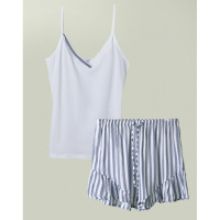 杉杉【夏季新款】1套装家居服女清凉时尚百搭吊带短裤睡衣套装