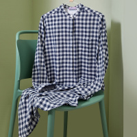 杉杉【双层纺纱】纯棉柔软居家长袖裙上衣内衣女士睡衣裙家居服女印度风可外穿