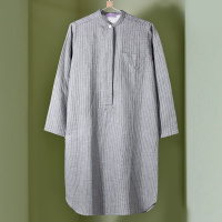 杉杉【轻薄双层纱】舒适纯棉睡衣女印度风时尚格纹女士家居服