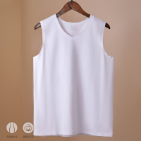 杉杉【夏季清凉】轻薄无痕纯色无袖棉质内衣男士T恤打底运动背心男