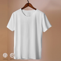 杉杉【时尚百搭】夏季纯色棉质短袖T恤圆领男士运动短袖打底衫背心男