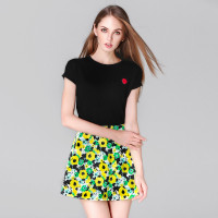 LUXLEAD洛诗琳2016年春夏花色简约时尚百搭印花半裙XDRK61040
