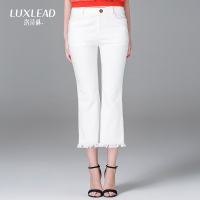 洛诗琳2016夏装新品女裤流苏简约百搭时尚喇叭裤XPA916582