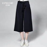 洛诗琳2016夏装阔腿风高腰显瘦显瘦七分裤XPA216225