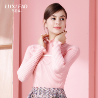 洛诗琳针织毛衣女套头修身淑女打底衫长袖上衣2017秋冬季新款