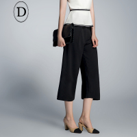 D家2016夏季新款 都市律动 百搭显瘦7分阔腿裤