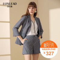 洛诗琳2018秋装新品条纹时尚小西装外套西服