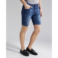 阿仕顿男装夏季休闲时尚牛仔中裤简约舒适棉质五分裤