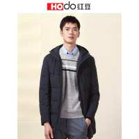 HODO红豆男装冬季羽绒服轻时尚商务连帽男士羽绒服