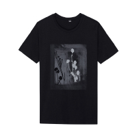 HODO红豆男装男士短袖T恤时尚水墨风格图案圆领短袖T恤男