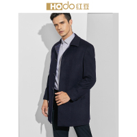 HODO 红豆男装春秋羊毛呢大衣中长款翻领柔软舒适保暖大衣男外套