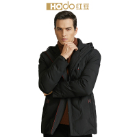 HODO红豆男装冬季男士羽绒服 中长款连帽白鸭绒休闲舒适保暖外套男