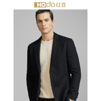 HODO红豆男装 西服男 新品毛呢西服商务休闲有型平驳领毛呢外套男