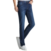 HODO红豆男装男士牛仔裤莫代尔水洗磨白简约休闲舒适牛仔长裤男