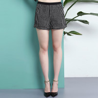 A&D女士休闲黑白条纹短裤