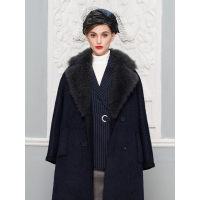 A&D优雅网纱蝴蝶结拉菲草编织时装帽蓝色