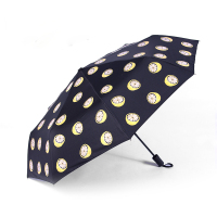 A&D内层黑胶手动防紫外线柠檬印花遮阳伞