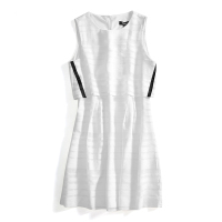 A&D优雅淑女后背开叉女士假两件连衣裙