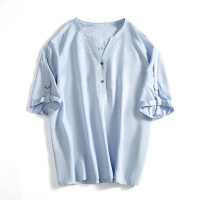 A&D气质宽松百搭遮肚雪纺衫