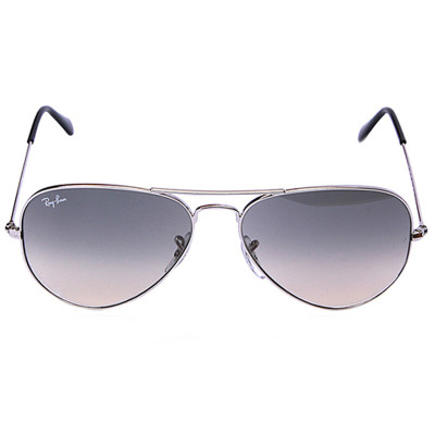 雷朋时尚飞行员系列银色镜框灰色渐变镜片太阳镜 RB 3025 003/32 58mm