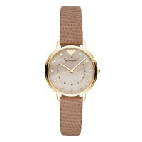 阿玛尼（EMPORIO ARMANI ）手表 时尚休闲皮带石英女士腕表
