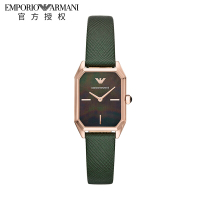阿玛尼（ Emporio Armani ）手表 时尚方盘休闲皮带石英女表