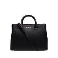 MICHAEL KORS Savannah纯色十字纹牛皮大号女士手提斜挎包 30S6GS7S3L