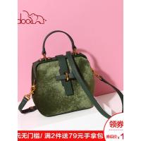 doodoo斜挎包女韩版2019新款时尚撞色单肩手提小方包森系女包个性