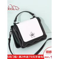 doodoo夏天包包女2019新款潮韩版百搭斜挎包撞色单肩手提复古女包