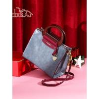 doodoo女式时尚手袋2019秋冬新款百搭杀手包撞色百搭手提包广州