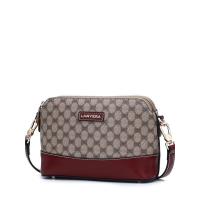 LANVERA包包女2019欧美时尚老花纹单肩斜挎包休闲中年女包