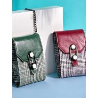 LANVERA韩版格纹斜挎手机包包女2019时尚单肩迷你小包潮流女包