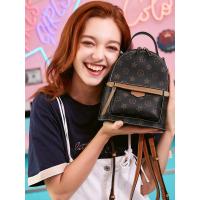 LANVERA2019潮流小背包复古花纹女包韩版时尚双肩包女式妈咪包