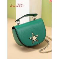 doodoo包包女包新款2019斜挎包时尚质感手提包真皮马鞍包单肩包女