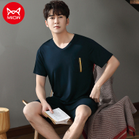 猫人睡衣男士莫代尔短袖短裤凉爽宽松可外穿家居服两件套