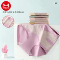 猫人3条装纯棉抑菌内裤女透气大码高腰提臀收腹女士三角裤头