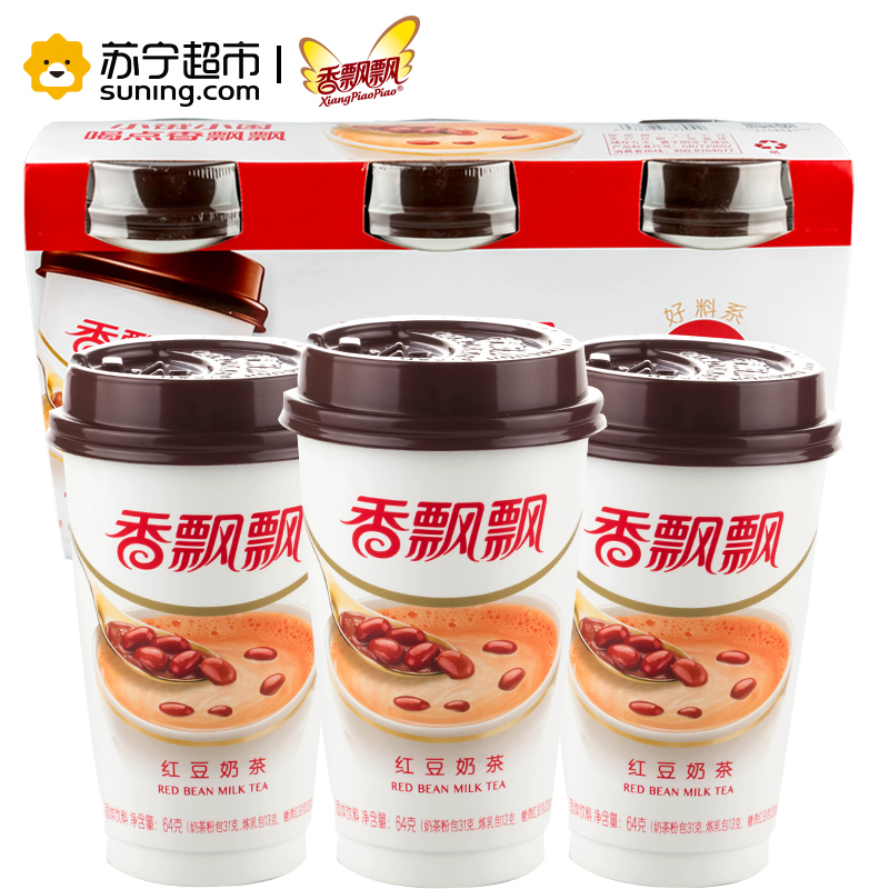 香飘飘三连杯64g(红豆味）64g*3杯装休闲冲饮