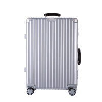 【银座】新款皮手把铝框密码锁拉杆箱万向轮 24寸旅行箱行李箱