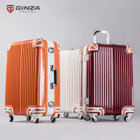 银座撞色包角商务铝框拉杆箱 万向轮旅行箱 登机行李箱