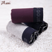 顶瓜瓜男士内裤棉质平角裤男纯色青年透气夏季四角短裤头礼盒装