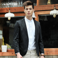 LLANNE休闲西装男修身青年外套春季西服男士英伦小西装薄款上衣潮