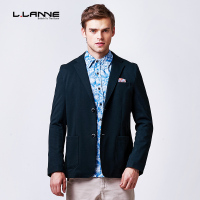 LLANNE英伦时尚男装针织修身小西装 便西单西装 休闲西服外套男潮