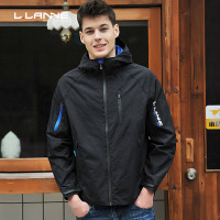LLANNE夹克男春季宽松连帽带帽休闲外套男士上衣防风防雨防水冲锋