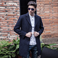 LLANNE男装妮子冬季羊毛尼风衣呢子外套男冬英伦中长款毛呢大衣男