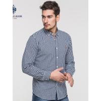 U.S. POLO ASSN.长袖衬衫男韩版美式休闲衬衫修身格子衬衣男春季