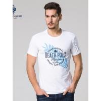 U.S. POLO ASSN.男士短袖t恤棉氨圆领春夏新款印花T恤修身男装